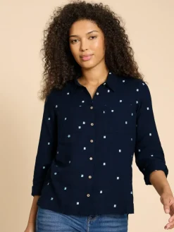 White Stuff Dark Blue Sophie Shirt