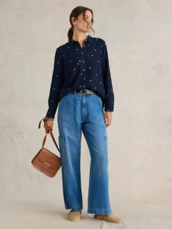 White Stuff Dark Blue Sophie Shirt