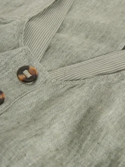 Sale White Stuff Viola Linen Dungaree Green