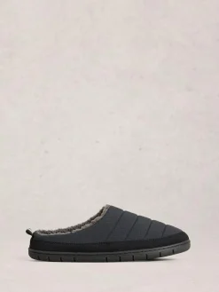 White Stuff Grey Nylon Puffer Mule^ Slippers|Slippers