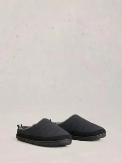White Stuff Grey Nylon Puffer Mule^ Slippers|Slippers