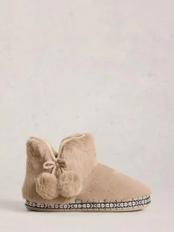White Stuff Faux Fur Bootie Slippers^Women Slippers