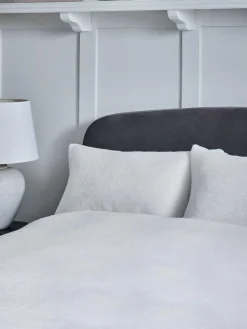 Outlet Next White Teddy Fleece Duvet Cover and Pillowcase Set