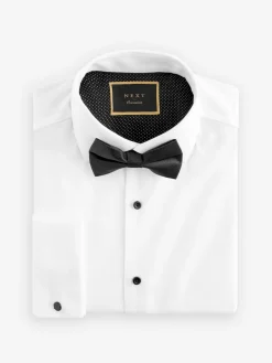 Next Slim Fit Single Cuff Shirt And Bow Tie Pack^ Occasionwear|Shirts