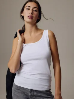 Next White Thick Strap Vest^Women Tops & T-Shirts