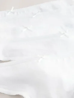 Next White Thong Cotton Rich Knickers 5 Pack