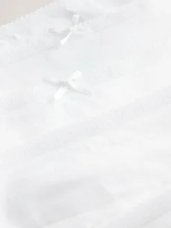 Next White Thong Cotton Rich Knickers 5 Pack