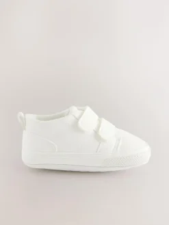 Next White Touch Fastening Baby Trainers (0-2mths)^BOY Unisex|Sneakers