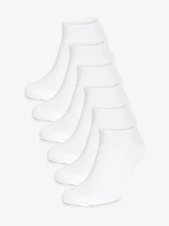 Online Next Trainer Socks 6 Pack White