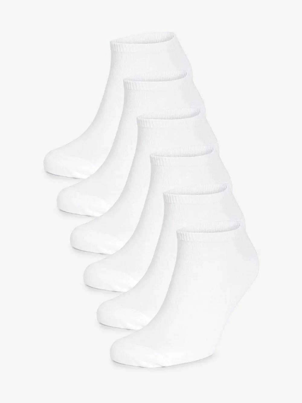 Online Next Trainer Socks 6 Pack White