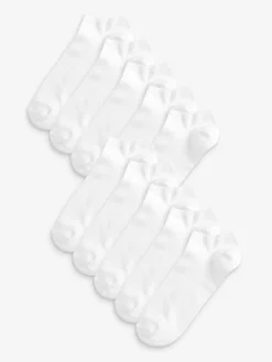 Hot Next Trainer Socks 10 Pack White