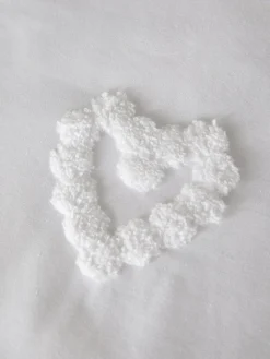 Outlet Next White Tufted Hearts 100% Cotton Duvet Cover and Pillowcase Set