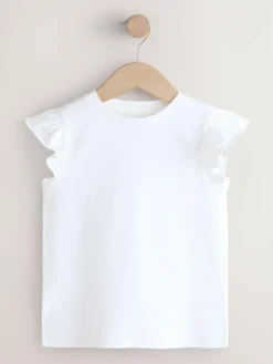 Discount Next White Unicorn Frill Sleeve T-Shirts 3 Pack (3-16yrs)