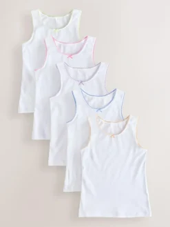 Next White Vests 5 Pack (1.5-16yrs)
