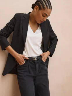 Next White V-Neck Cap Sleeve T-Shirt^Women Tops & T-Shirts