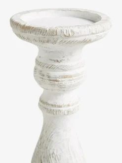 Next White Wash Pillar Candle Holder^ Candle Holders & Lanterns