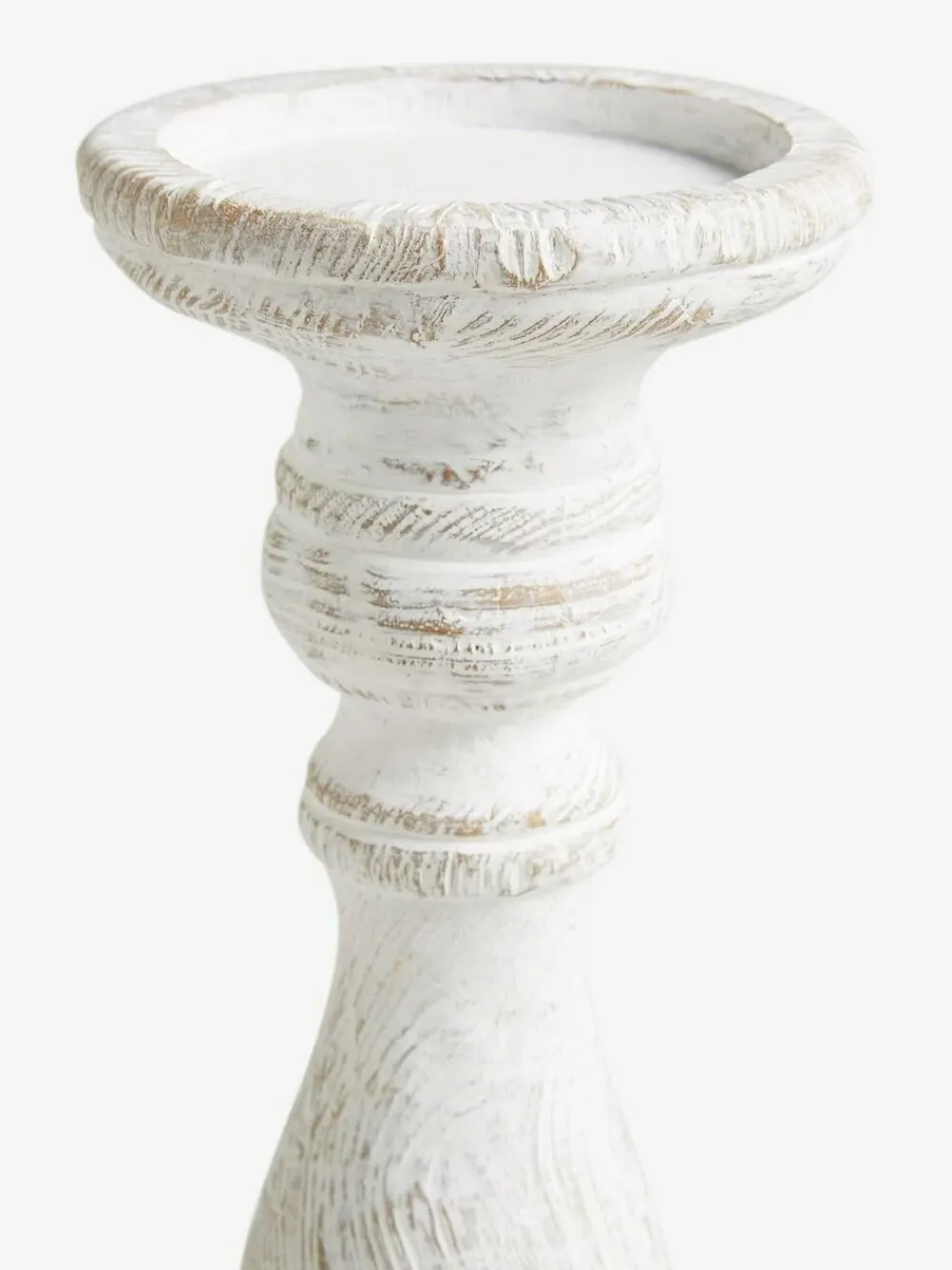 Next White Wash Pillar Candle Holder^ Candle Holders & Lanterns
