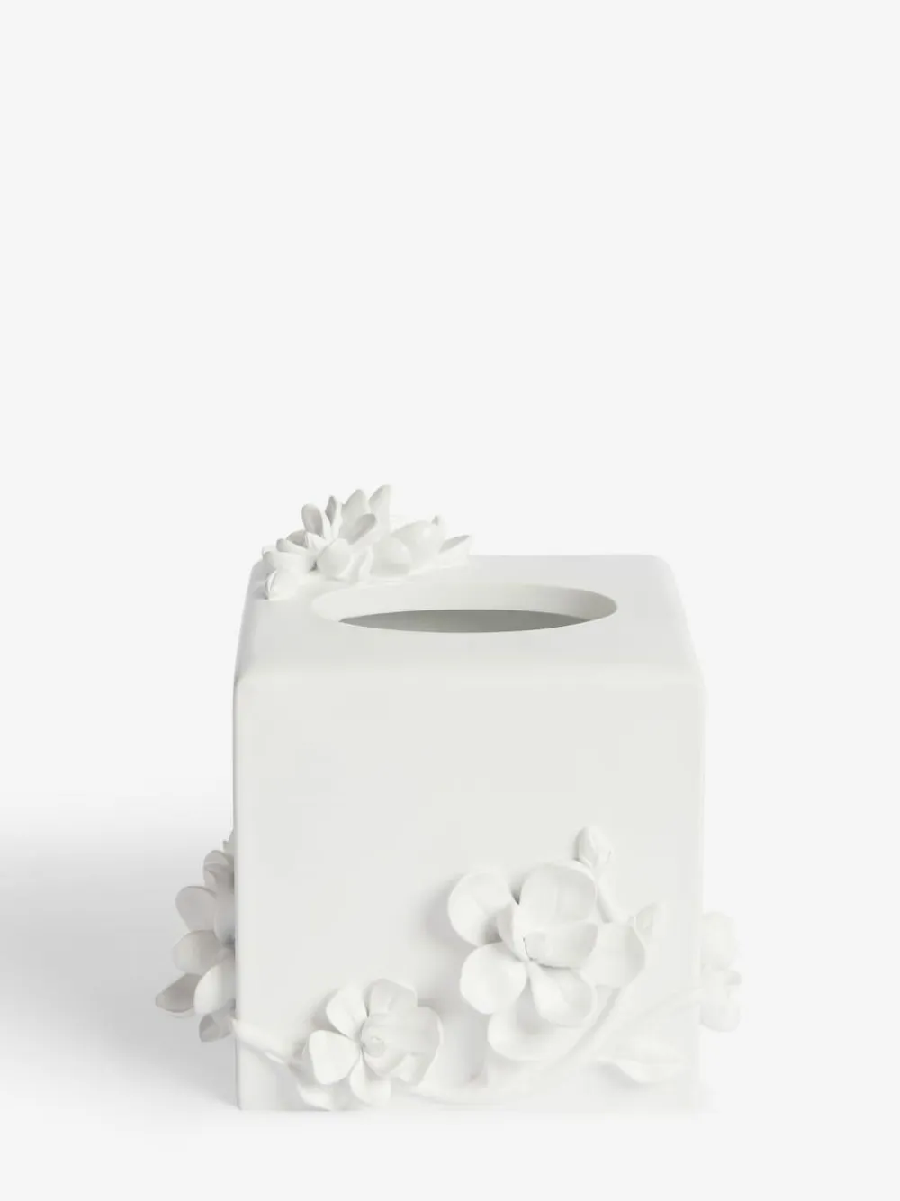 New Next White White Flower Tissue Box