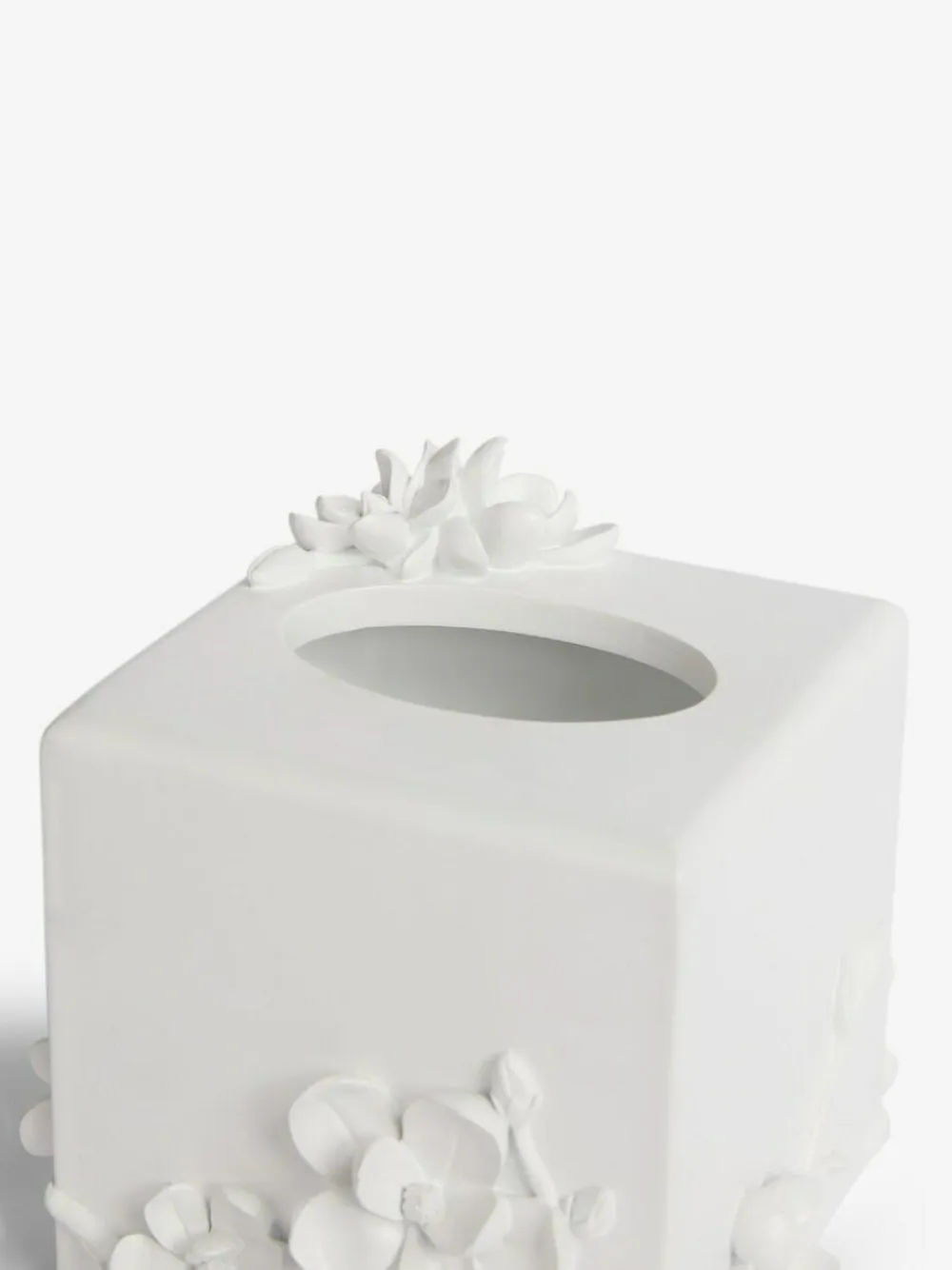 New Next White White Flower Tissue Box