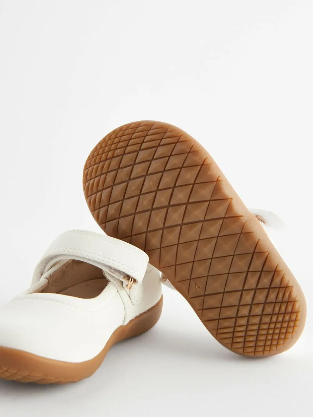 Outlet Next Wide Fit (G) First Walker Mary Jane Shoes White