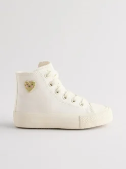 Outlet Next Wide Fit (G) High Top Trainers White