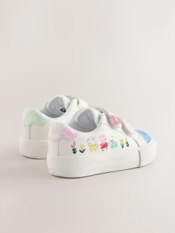 Next White Wide Fit (G) Peppa Pig Chunky Trainers with Touch Fastening^ Sneakers|Sneakers