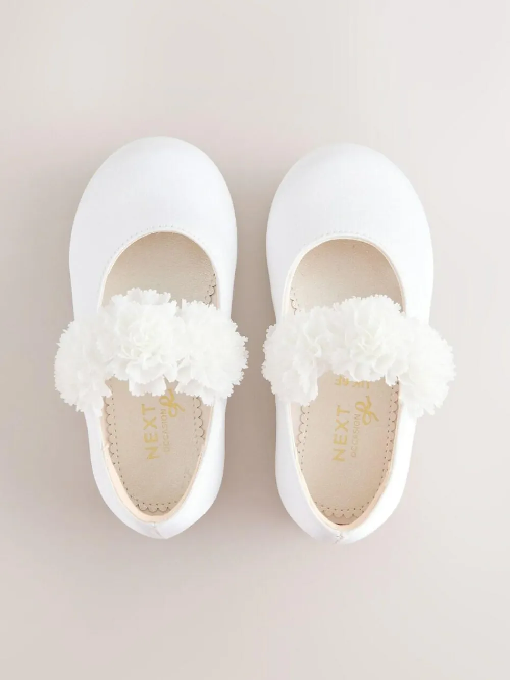 Clearance Next Wide Fit (G) Satin Flower Girl Occasion Mary Jane Shoes White