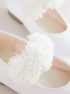 Clearance Next Wide Fit (G) Satin Flower Girl Occasion Mary Jane Shoes White
