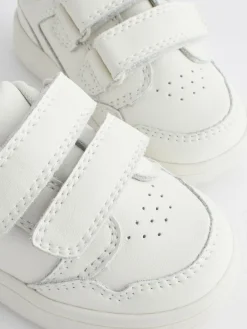 Clearance Next Wide Fit (G) Touch Fastening Leather First Walker Baby Shoes White