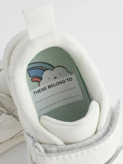 Clearance Next Wide Fit (G) Touch Fastening Leather First Walker Baby Shoes White