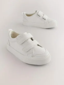 Sale Next Wide Fit (G) Two Strap Touch Fastening Trainers White
