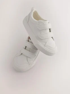 Sale Next Wide Fit (G) Two Strap Touch Fastening Trainers White