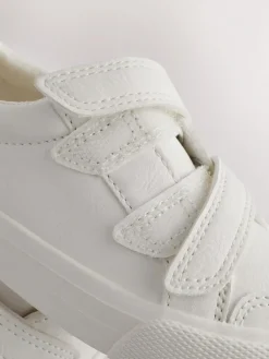 Sale Next Wide Fit (G) Two Strap Touch Fastening Trainers White