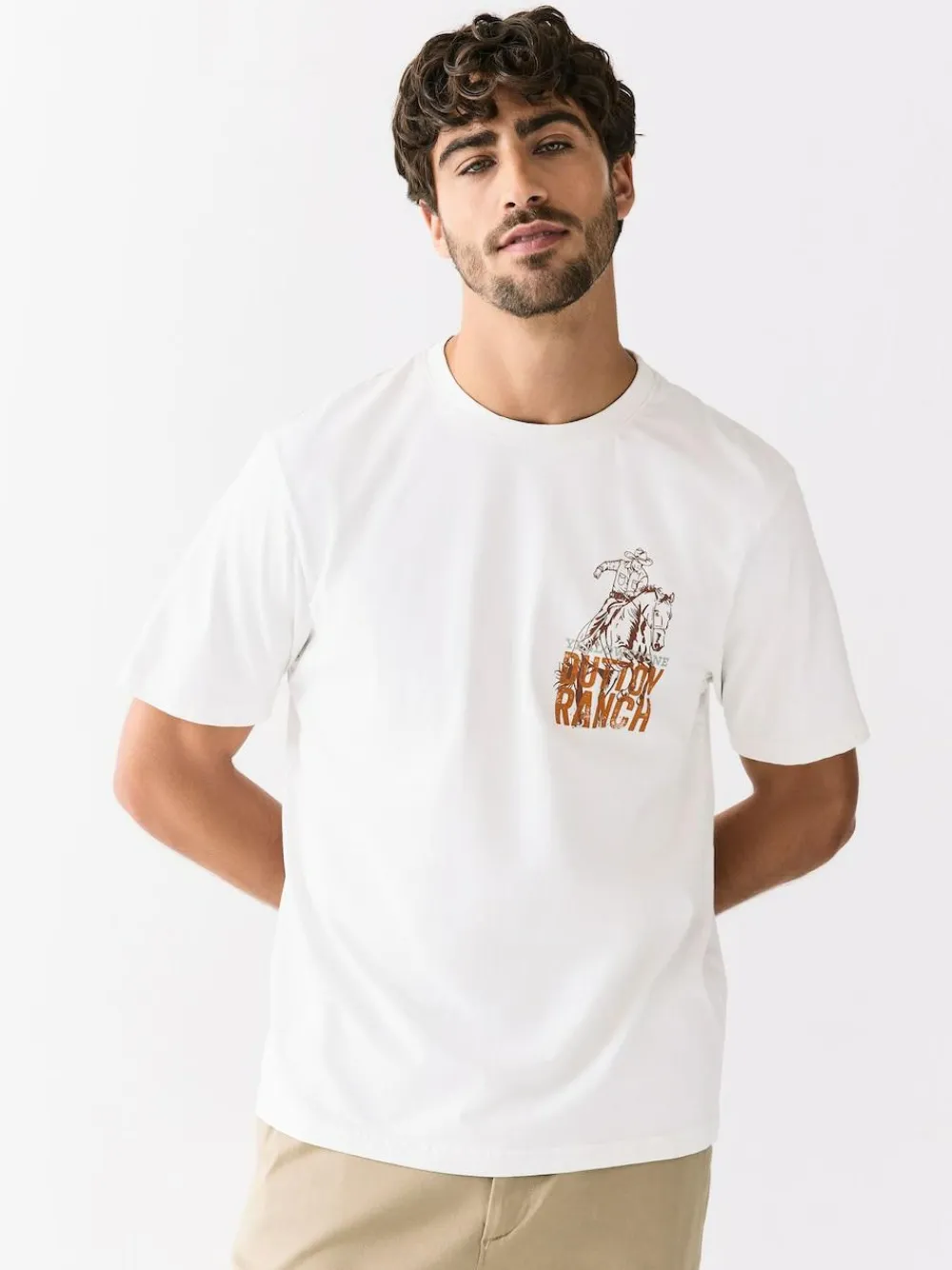 Best Next White Yellowstone Graphic Print T-Shirt