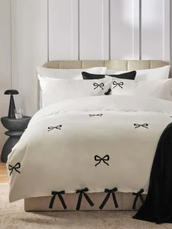 Next Bow Embroidered Duvet Cover and Pillowcase Set^ Bedsets & Duvet Covers