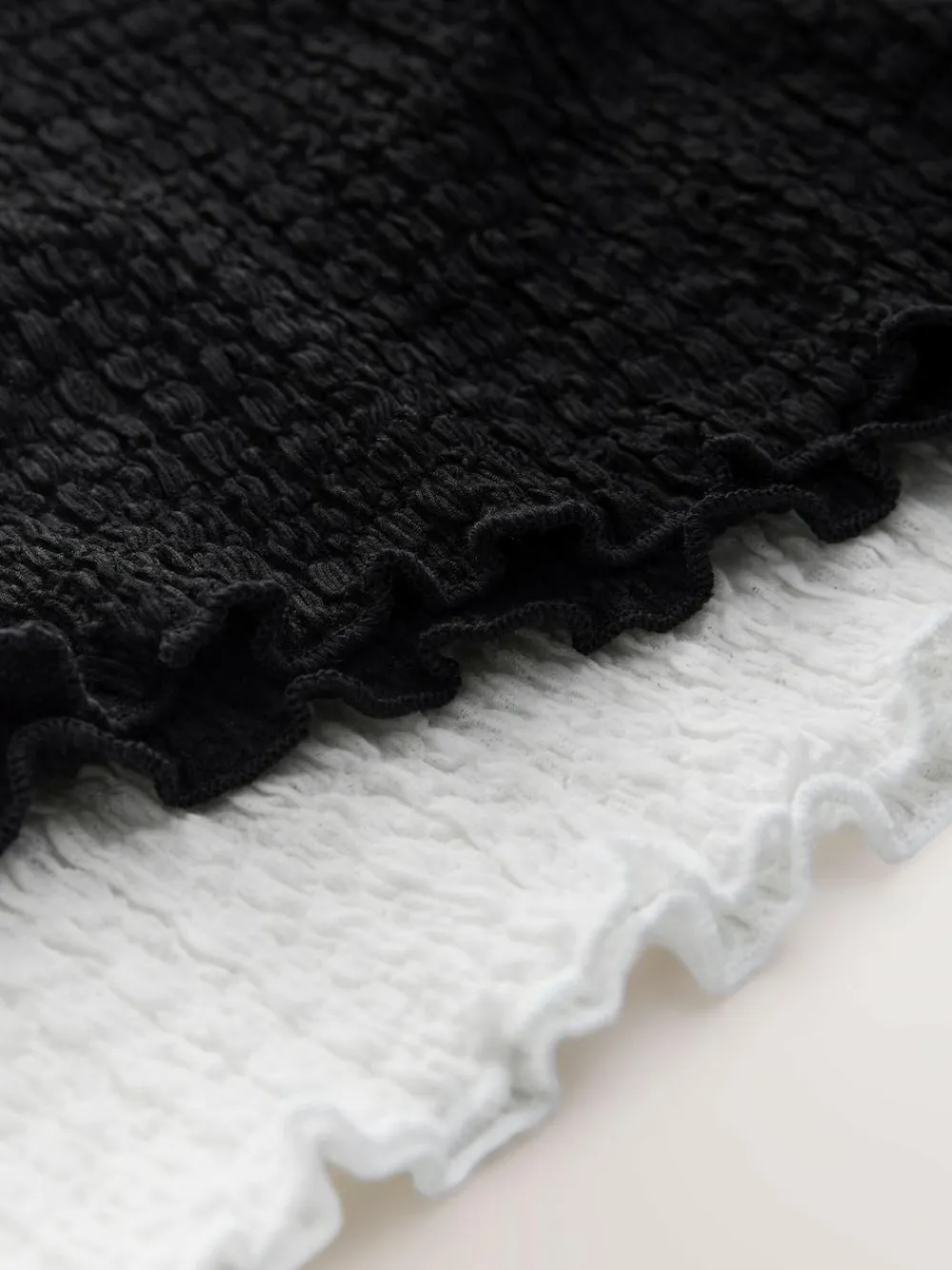 Hot Next White/Black Textured Tops 2 Pack (3-16yrs)