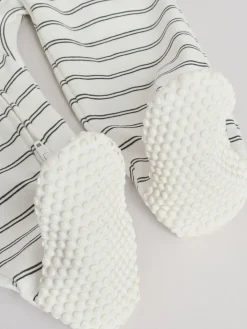 Outlet Next White/Black Two Way Zip Baby Sleepsuits 4 Pack (0mths-2yrs)