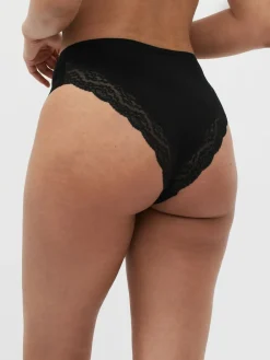 Next White/Black/Grey High Rise High Leg Cotton Lace Knickers 4 Pack^Women Panties|All Lingerie