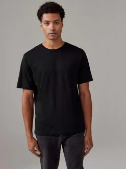 Next White/Black/Navy Regular Fit Essential Cotton T-Shirts 6 Pack^ Nightwear|Loungewear