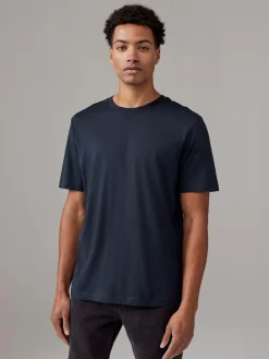 Next White/Black/Navy Regular Fit Essential Cotton T-Shirts 6 Pack^ Nightwear|Loungewear