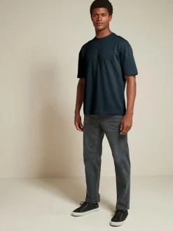 Next White/Black/Navy Relaxed Fit Heavyweight T-Shirts 3 Pack^ Tops & T-Shirts