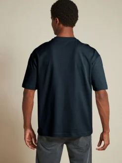 Next White/Black/Navy Relaxed Fit Heavyweight T-Shirts 3 Pack^ Tops & T-Shirts