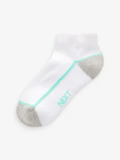 Next White/Blue Cushioned Footbed Trainer Socks 7 Pack^BOY Socks & Tights|Socks & Tights
