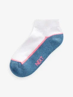 Next White/Blue Cushioned Footbed Trainer Socks 7 Pack^BOY Socks & Tights|Socks & Tights