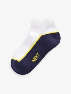 Next White/Blue Cushioned Footbed Trainer Socks 7 Pack^BOY Socks & Tights|Socks & Tights