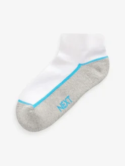 Next White/Blue Cushioned Footbed Trainer Socks 7 Pack^BOY Socks & Tights|Socks & Tights