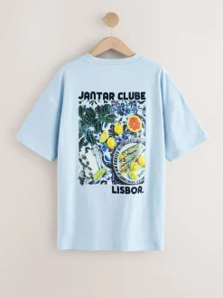 Next White/Blue Graphic Print Beach T-Shirt^Women Tops & T-Shirts