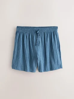 Hot Next Graphic Short Sleeve Jersey Pyjamas Set White/Blue