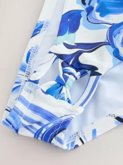 Clearance Next White/Blue Porcelain High Leg Bikini Bottoms