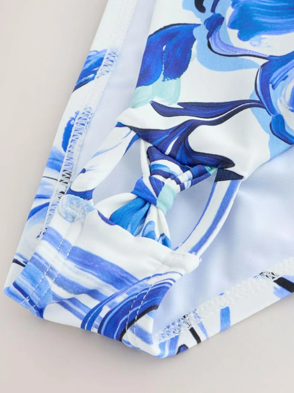 Clearance Next White/Blue Porcelain High Leg Bikini Bottoms